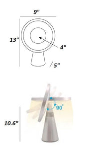 Table and handheld makeup LED mirror. 7X Magnification makeup mirror Secret Bath