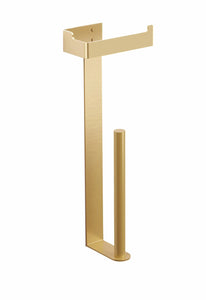 Yass toilet paper holder with spare. Brushed gold toilet paper holder, toilet roll holder MT