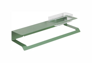 Slim towel bar and shelf . Bathroom shelf, towel rack. Color bath accessories MT