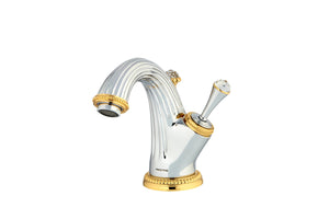Artica Swarovski® Chrome Gold single hole bathroom sink faucet, luxury taps, monobloc faucet Secret Bath
