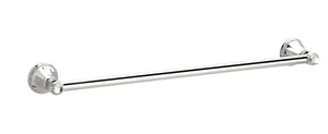 Luxury towel bar holder  with clear Swarovski crystal inlaid. Towel rail holder made of brass, polished chrome. Traditional towel bar