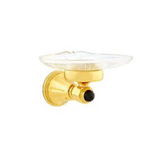 Adriatica Swarovski® gold wall soap dish, luxury gold bath accessories Secret Bath
