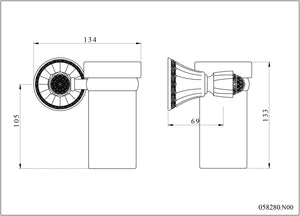 Adriatica traditional toothbrush holder technical drawing