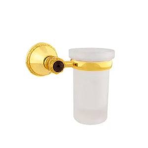Adriatica Swarovski® gold wall toothbrush holder, luxury gold bath accessories Secret Bath