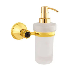 Adriatica Swarovski® gold wall soap dispenser, luxury gold bath accessories Secret Bath