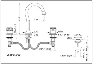 Coquette matte black widespread  bathroom sink faucet. Secret Bath