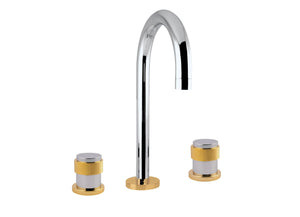 Soho three holes bathroom sink faucet. Polished chrome. Secret Bath