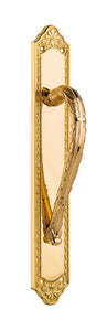 Polished gold Traditional Luxury door pull handle on plate