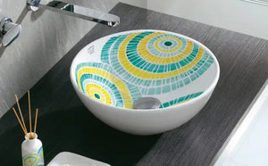 Lluvia I bathroom vessel sink designed by Ana Exposito. Bathco
