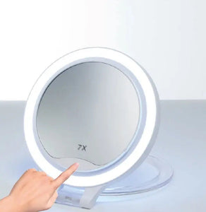 Table Multifunction makeup LED mirror. 7X Magnification makeup mirror Secret Bath