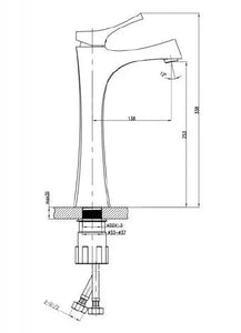 Virago bathroom vessel sink faucet. Bathco