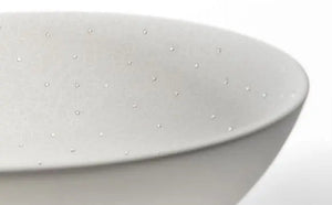 Dance circles hand decorated bathroom vessel sink. Swarovski crystals inlaid Bathco