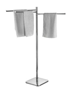 Free Standing towel rack. Three swivel arms. Polished chrome PYP