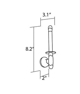 Filigrana Upright toilet paper holder. Vertical toilet roll holder. Traditional bath tissue holder Uraldi