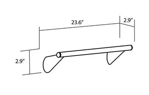 Nova Polished chrome 24" towel bar. Large towel rail Uraldi