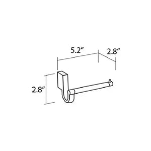 Bilbao chrome toilet paper holder without cover. Toilet roll holder. Toilet tissue holder. Uraldi