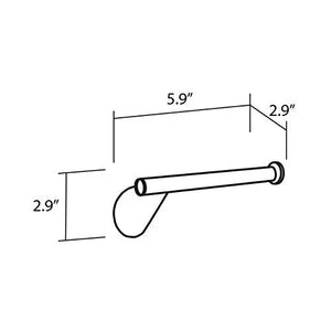 Polished chrome toilet paper holder without lid. Nova collection Uraldi