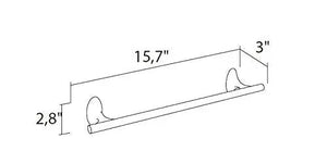 Amara polished stainless steel medium towel bar 16".Towel rail/towel rack Uraldi