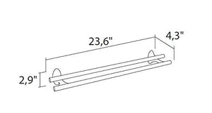 Amara polished stainless steel double towel bar. Towel rail/towel rack Uraldi