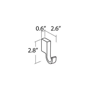 Bilbao chrome towel hook, robe hook. Uraldi
