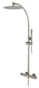 Minima brushed nickel thermostatic shower column. Modern shower column MZ