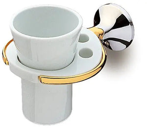 Filigrana White porcelain wall toothbrush holder. Toothpaste holder Uraldi