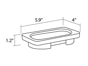 Bilbao frosted glass wall soap dish Uraldi