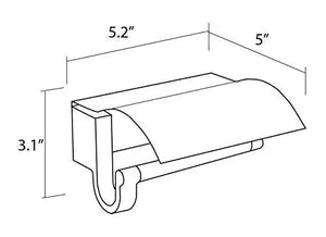 Bilbao chrome toilet paper holder with cover. Toilet roll holder. Toilet tissue holder. Uraldi