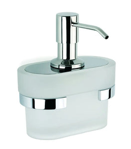 Bilbao wall frosted glass soap dispenser. Floating large soap dispenser. Uraldi