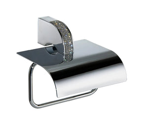 Cecilia toilet paper holder with cover. Swarovski crystals inlaid Secret Bath