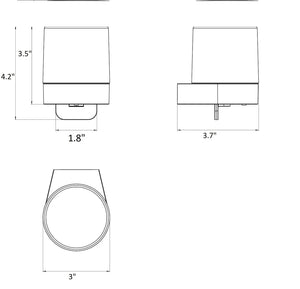Nicole Round wall frosted glass soap dispenser. Round soap dispenser, gel dispenser Secret Bath