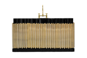 Symphony 63" single sink bathroom vanity. Black and gold. Luxury cabinet MV