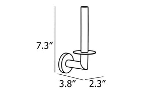 Eco polished chrome upright toilet paper holder. MT