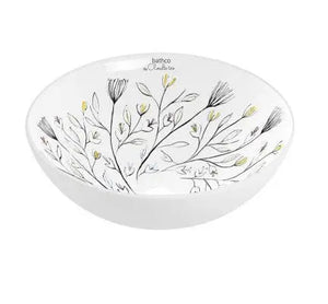 Floral I bathroom vessel sink designed by Claudia Iza Bathco