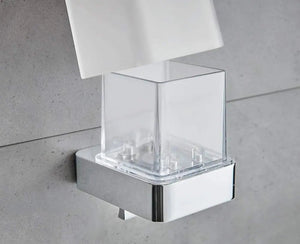 Nicole Square wall frosted glass soap dispenser. Round soap dispenser, gel dispenser Secret Bath