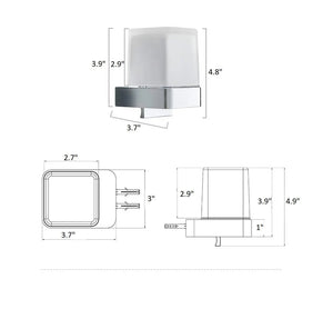 Nicole Square wall frosted glass soap dispenser. Round soap dispenser, gel dispenser Secret Bath