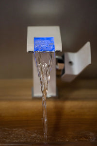 Technoled single hole bathroom sink faucet. Temperature sensor LED system. Marti 1921