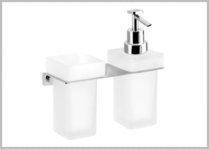 Sidney wall toothbrush and soap dispenser combo set. PYP