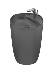 Roca Beyond Totem sink. Free standing pedestal sink. Secret Bath