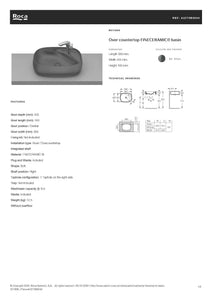 Roca Beyond Rectangular vessel sink. Over counter sink. Roca