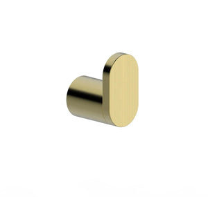 Lorena Brushed gold towel hook. Satin gold robe hook secretbathstore