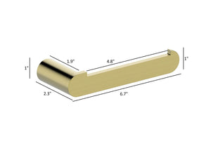 Lorena Brushed gold toilet paper holder. Satin gold toilet roll holder. secretbathstore