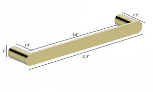 Lorena Brushed gold small towel bar 12". Brushed gold hand towel holder. secretbathstore