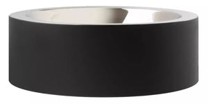 Korb Akira  14" round stainless steel vessel sink. Black vessel sink