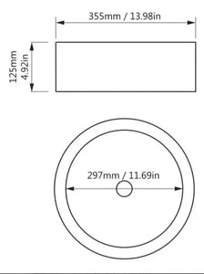 Korb Akira  14" round stainless steel vessel sink. - secretbathstore