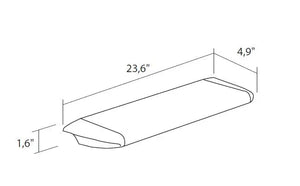 Alada Polished chrome 24" shelf. Alada collection Uraldi