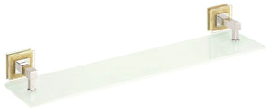 Alexa bathroom glass shelf, Chrome and gold bathroom shelf, RU020303, bath shelf with Swarovski