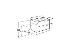 Aleyda 32 inches modern floating bathroom Vanity Roca Group