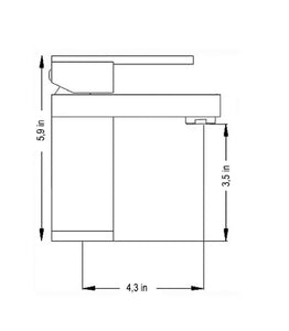 Altair bathroom sink faucet. Single hole faucet. Contemporary faucets Marti 1921