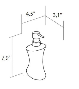 Amara soft white porcelain table soap dispenser. Uraldi